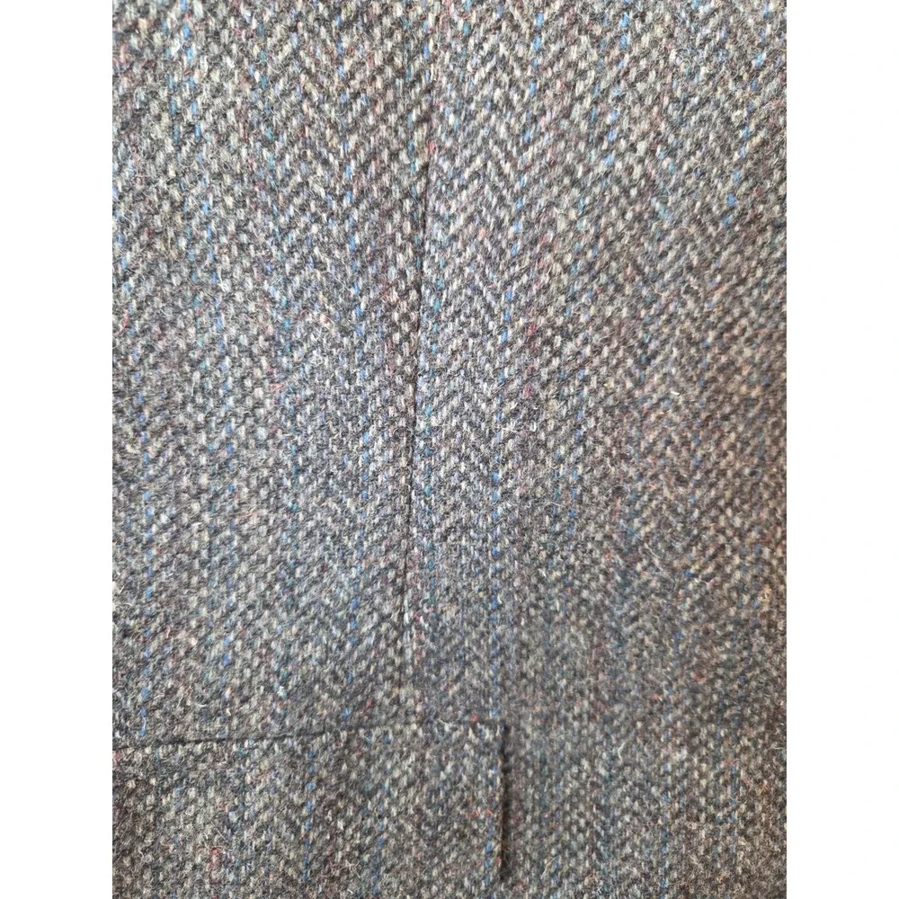 Vintage Pendleton Western Blazer Mens Gray Tweed Wool Elbow Patches USA Sz 46